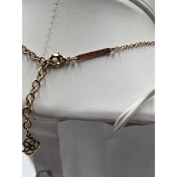 Kendra Scott Gold Plated Elisa White Iridescent Drusy Pendant Necklace - Picture 8 of 12